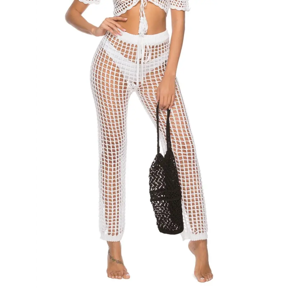 Sultry Cutout High Waist Swim Pants for Beach Glamour