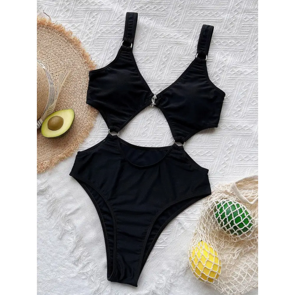 Cutout Plunge One-Piece Swimwear