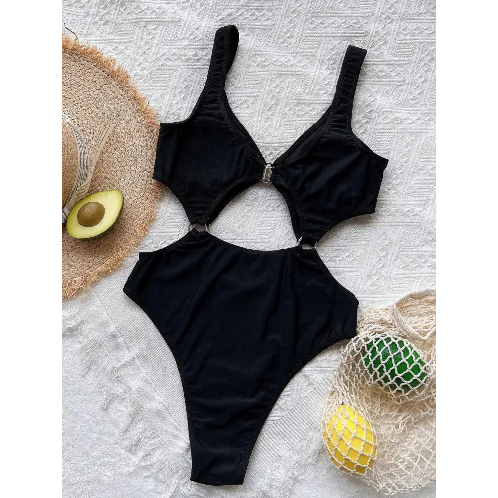 Cutout Plunge One-Piece Swimwear