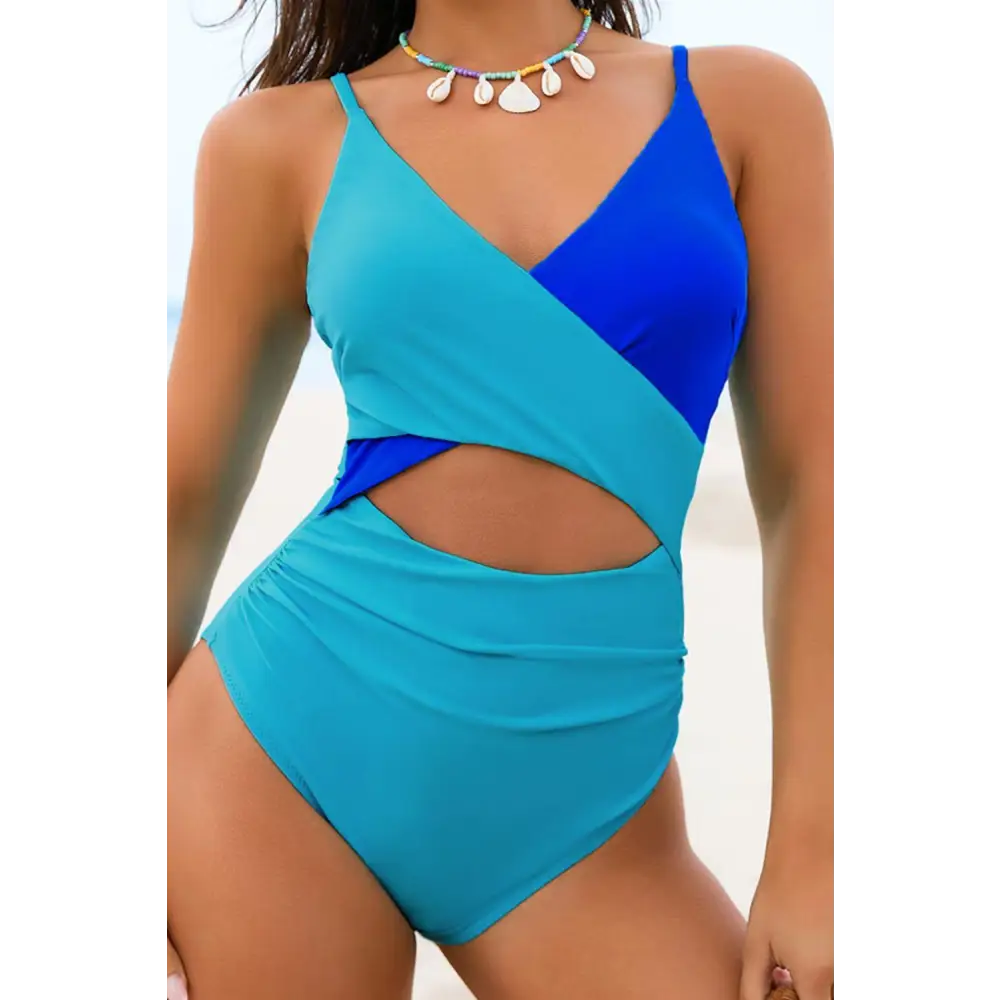 Flirty Cutout Spaghetti Strap One-Piece Swimwear for Summer Romance