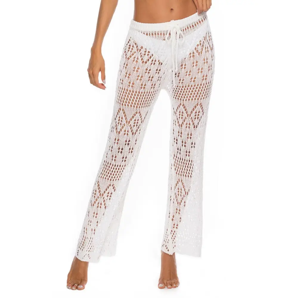 Breezy Cutout Straight Swim Pants for Beach Bliss