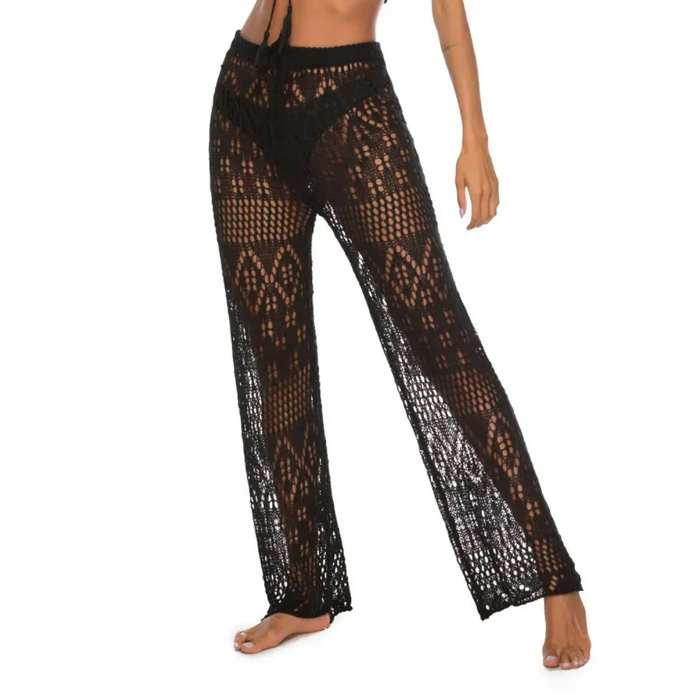 Breezy Cutout Straight Swim Pants for Beach Bliss