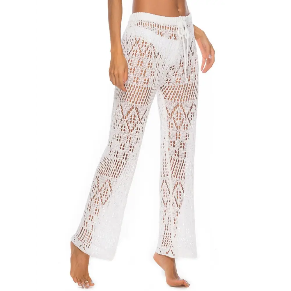 Breezy Cutout Straight Swim Pants for Beach Bliss