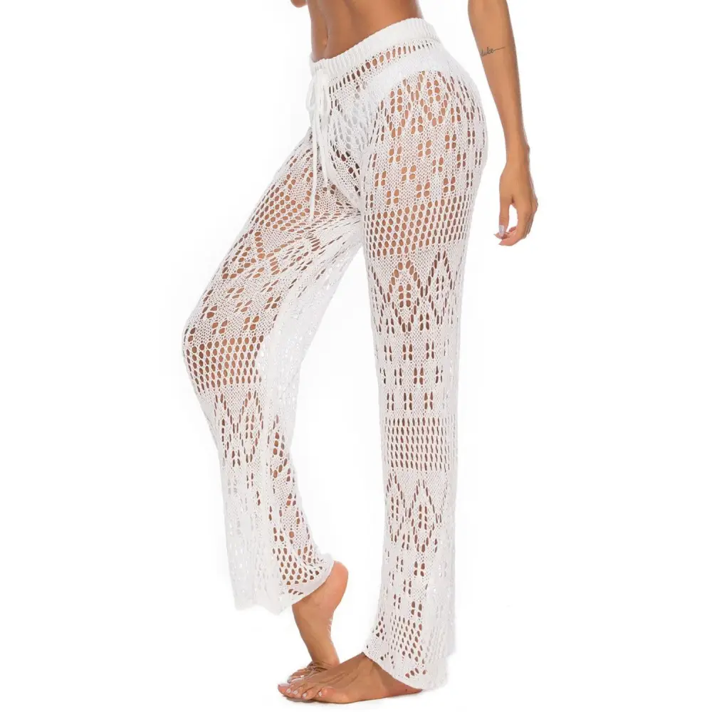 Breezy Cutout Straight Swim Pants for Beach Bliss