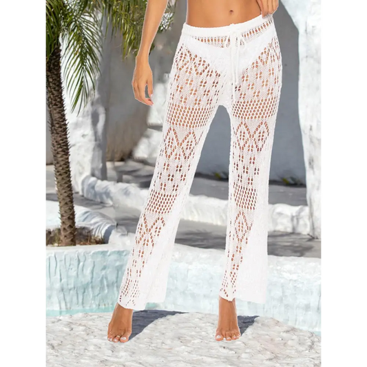 Cutout Straight Swim Pants - CM Fashion