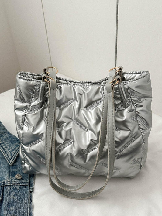 Textured Polyester Shoulder Bag - CM