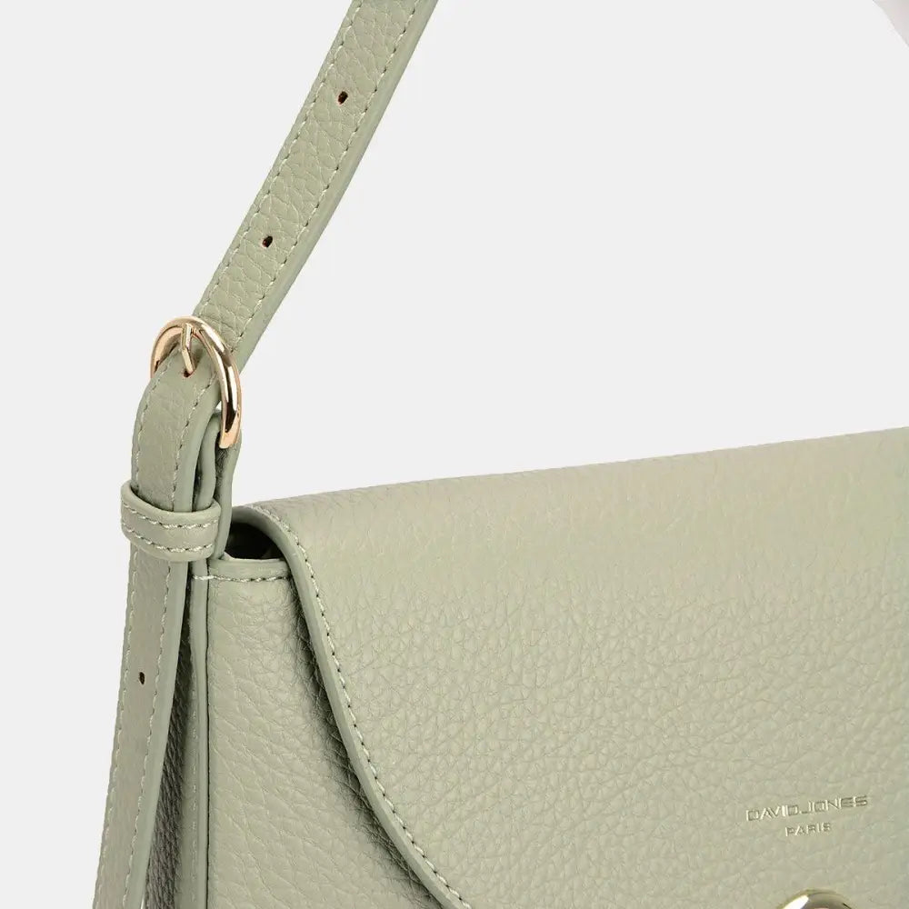 Chic David Jones Metal Buckle Shoulder Bag