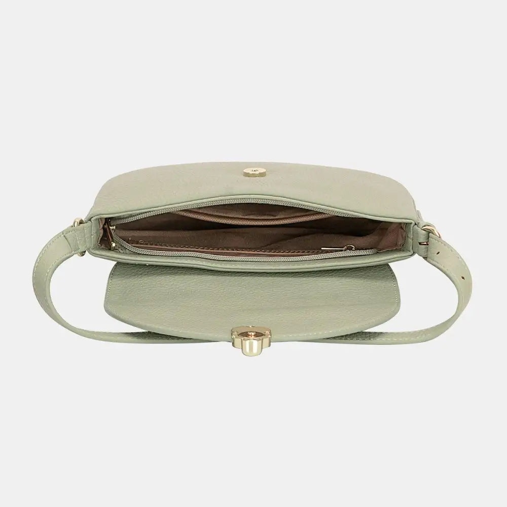 Chic David Jones Metal Buckle Shoulder Bag