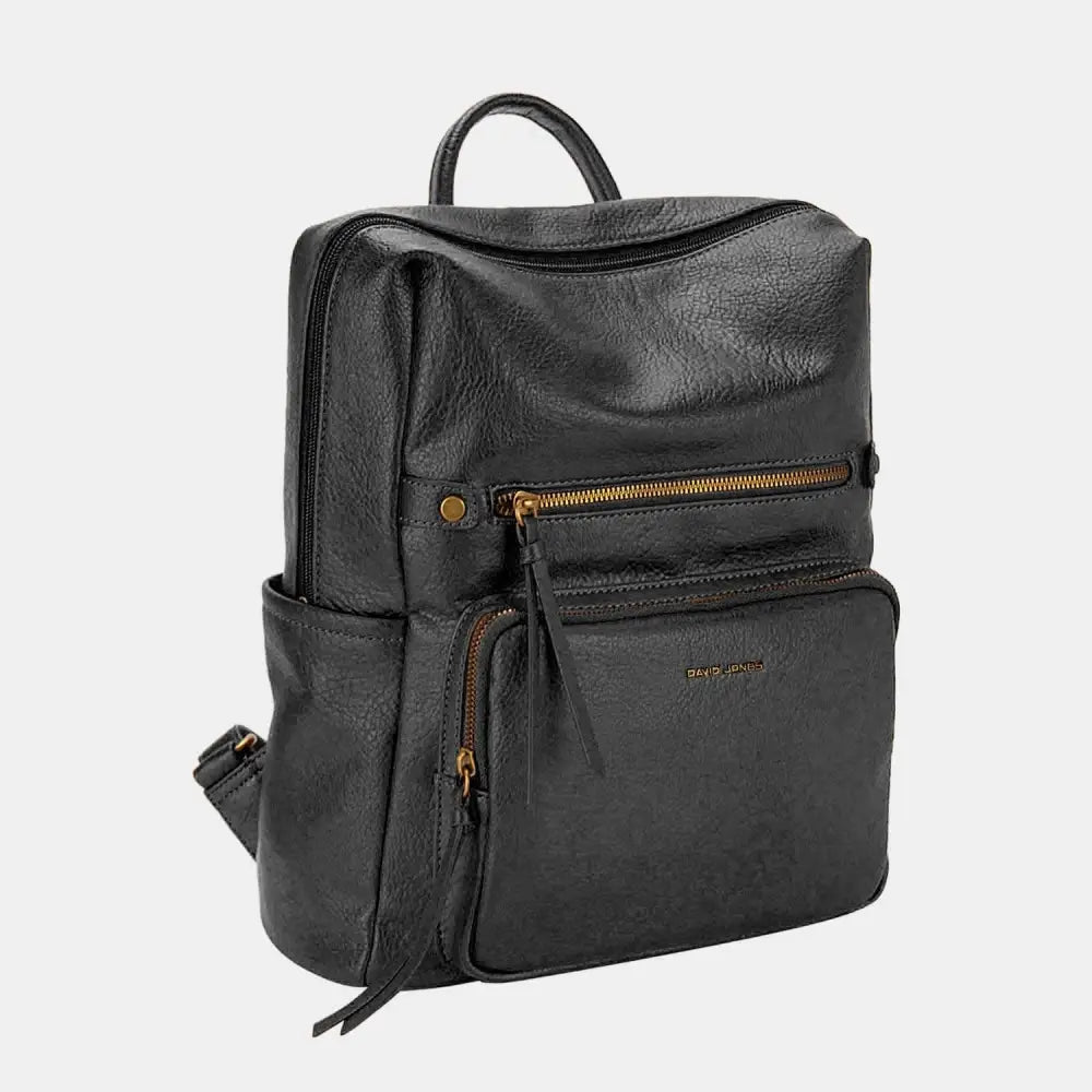 Stylish David Jones PU Leather Backpack for Fashion-Forward Adventurers