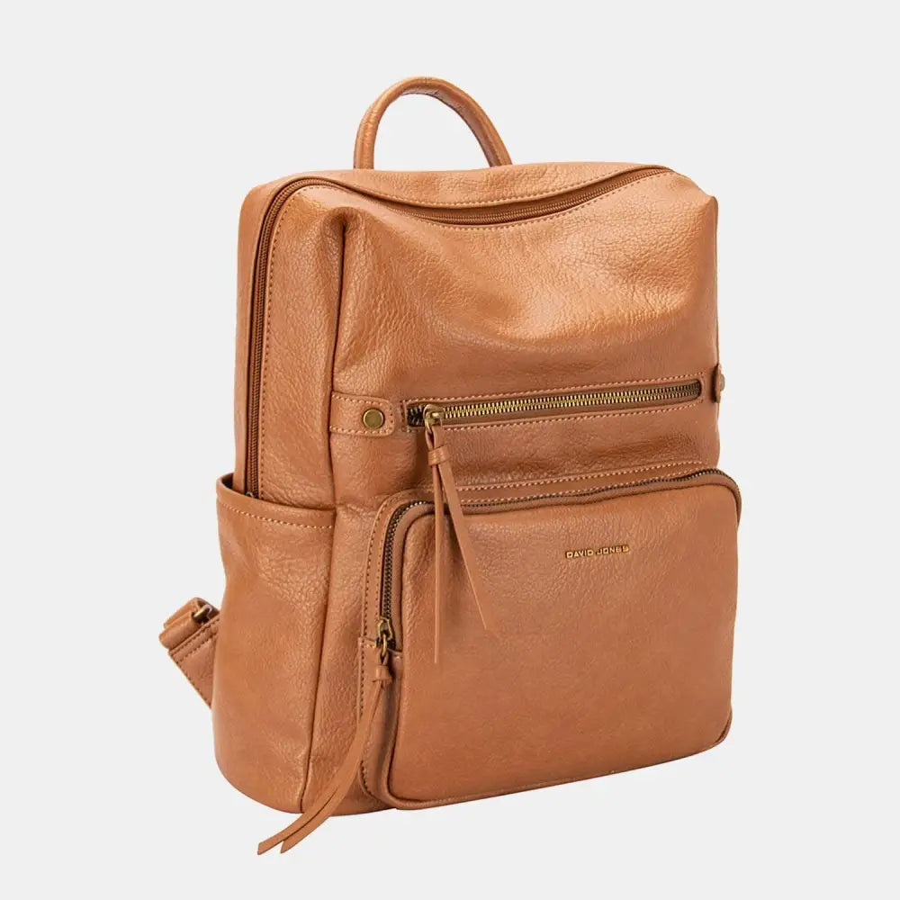 Stylish David Jones PU Leather Backpack for Fashion-Forward Adventurers