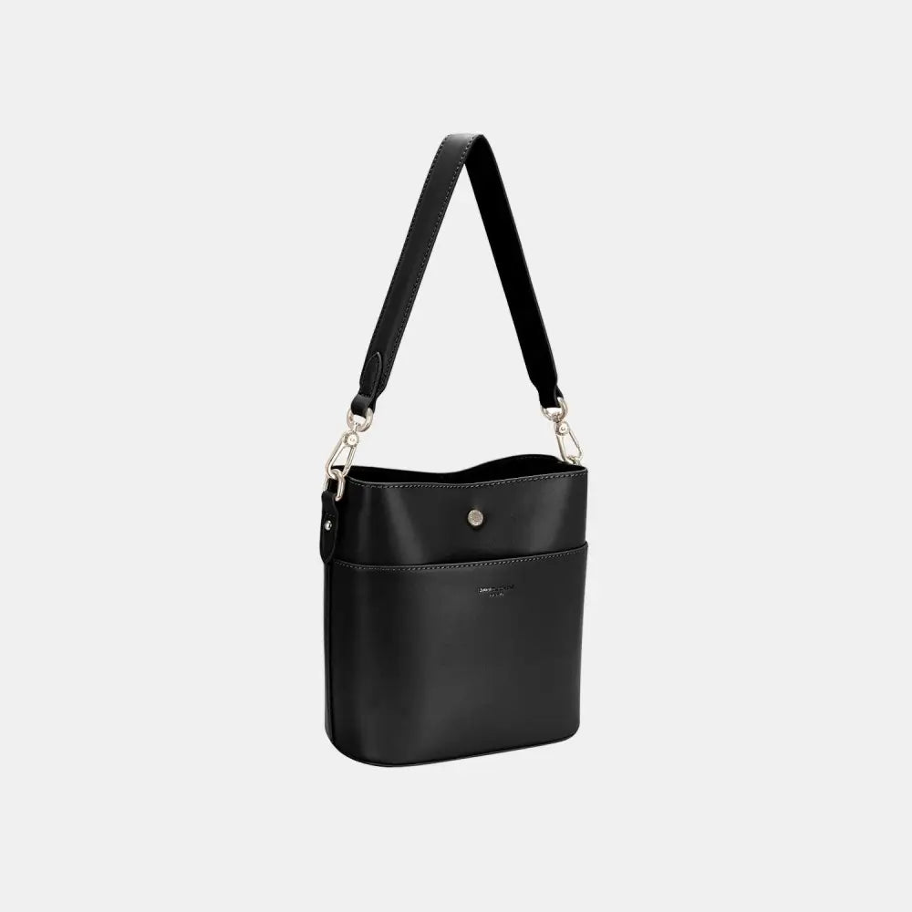 Elegant David Jones Leather Shoulder Bag with Chic Shoulder Strap