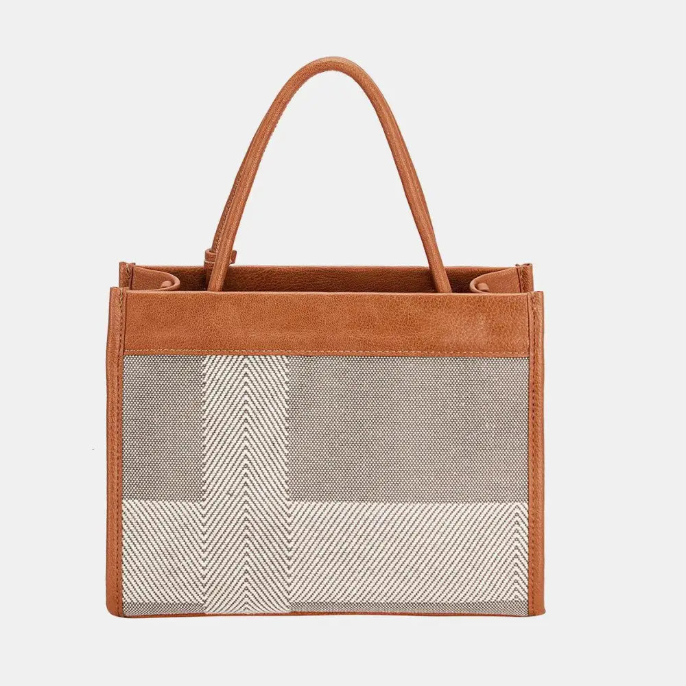 Stylish David Jones Striped Contrast Tote for Everyday Elegance