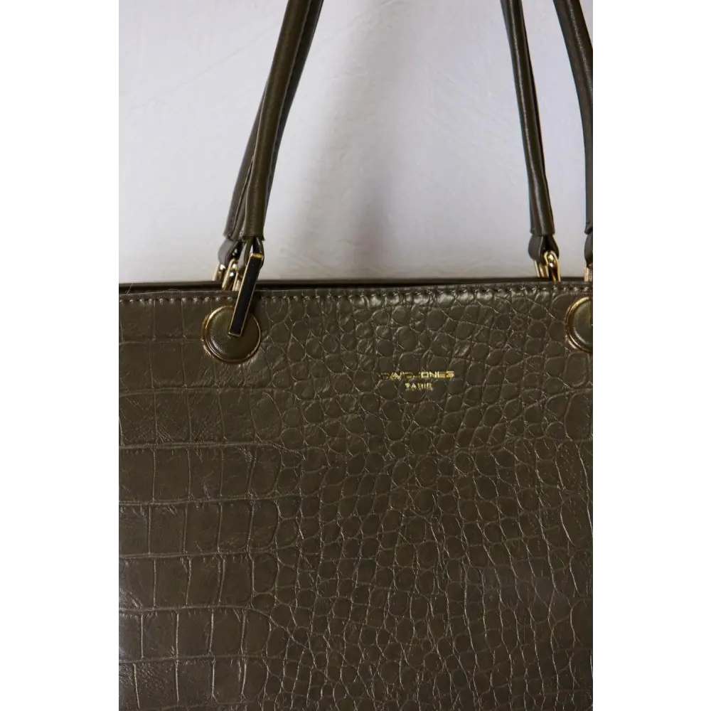 David Jones Texture PU Leather Handbag Original Tags Bold Croc Vibe