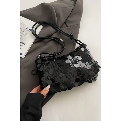 Dazzle with Yeppi Sequin Knotted Straps Shoulder Bag