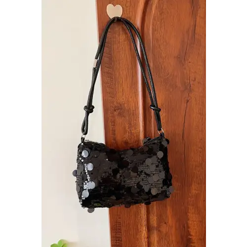 Dazzle with Yeppi Sequin Knotted Straps Shoulder Bag
