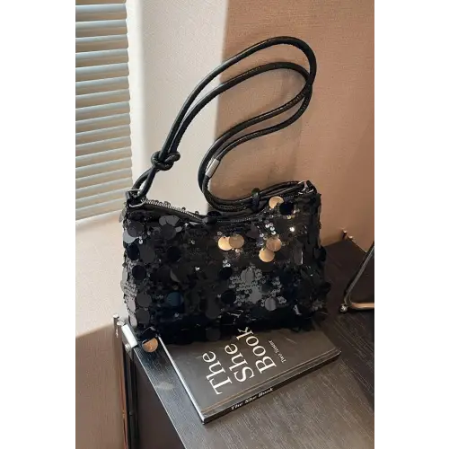 Dazzle with Yeppi Sequin Knotted Straps Shoulder Bag