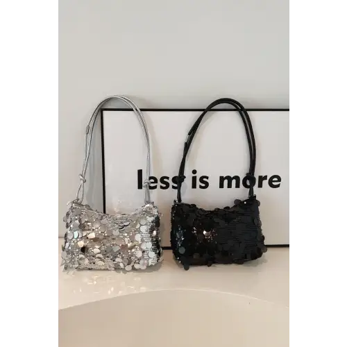 Dazzle with Yeppi Sequin Knotted Straps Shoulder Bag