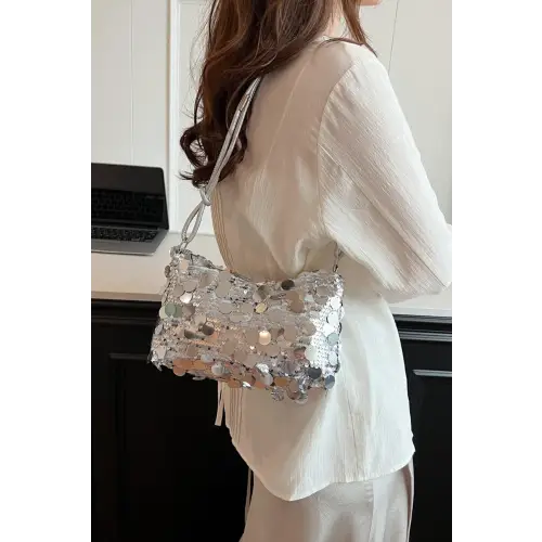 Dazzle with Yeppi Sequin Knotted Straps Shoulder Bag