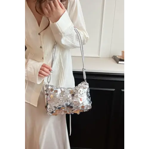 Dazzle with Yeppi Sequin Knotted Straps Shoulder Bag