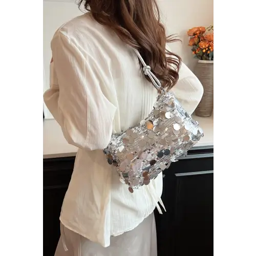 Dazzle with Yeppi Sequin Knotted Straps Shoulder Bag