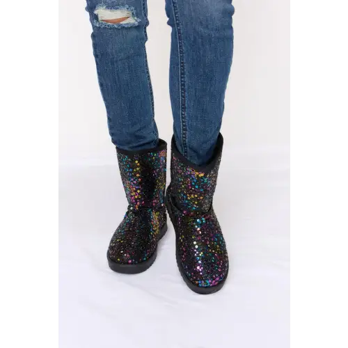 Forever Link Sequin Thermal Flat Boots - CM Fashion