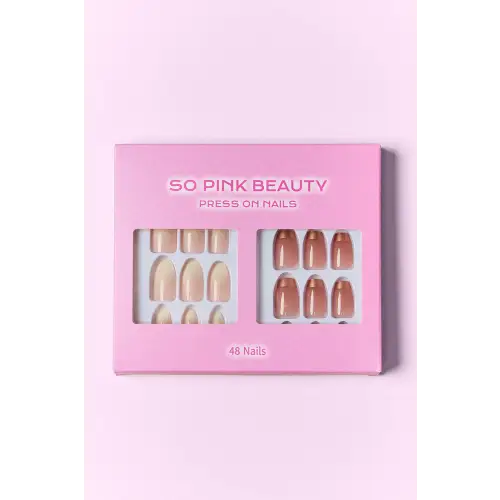 Dazzling Pink Beauty Press On Nails Maven Kit