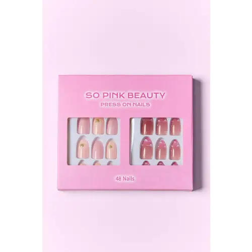 Dazzling Pink Beauty Press On Nails Maven Kit