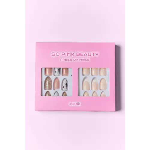 Dazzling Pink Beauty Press On Nails Maven Kit