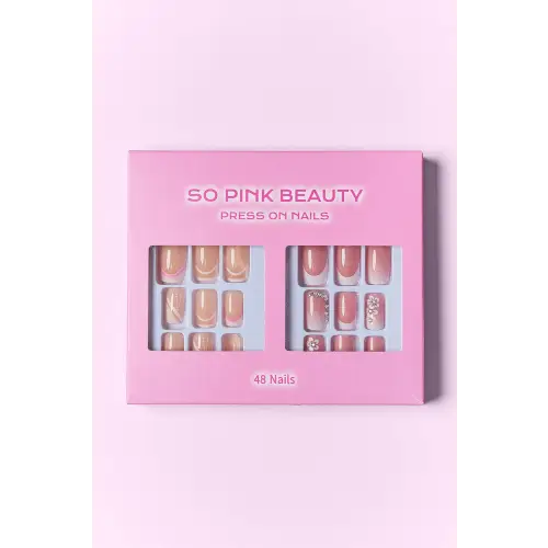 Dazzling Pink Beauty Press On Nails Maven Kit