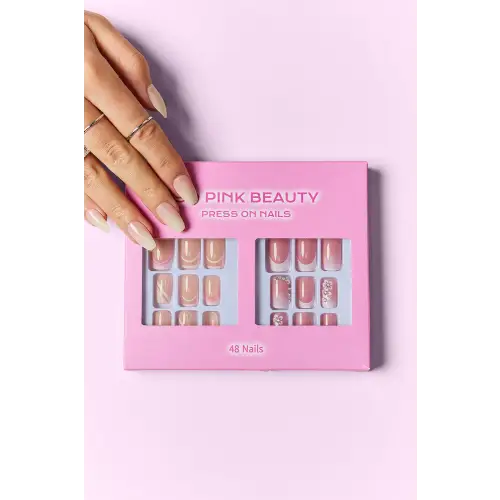 Dazzling Pink Beauty Press On Nails Maven Kit