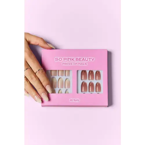 Dazzling Pink Beauty Press On Nails Maven Kit