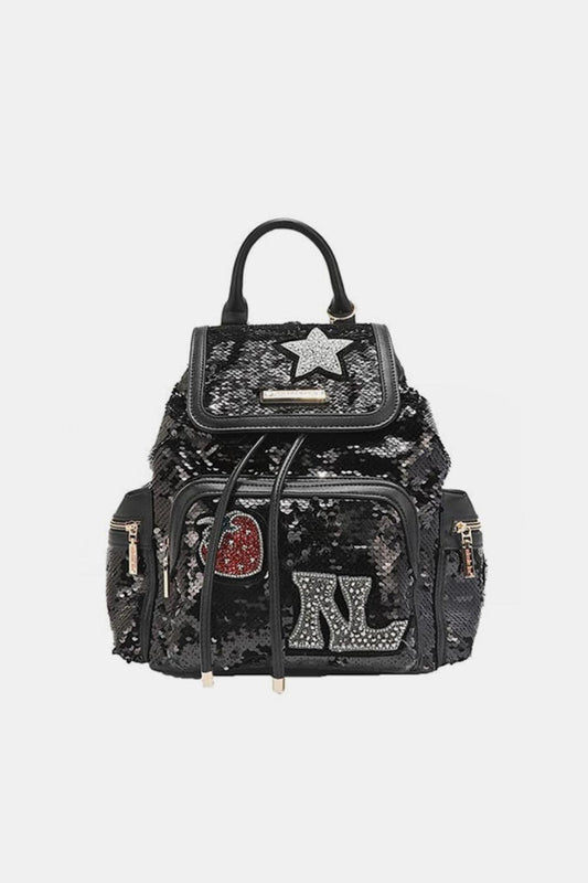 Nicole Lee USA Sequin Patch Backpack - CM