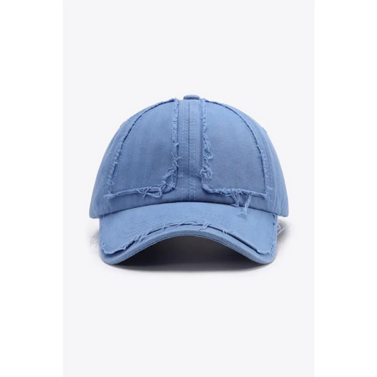 Distressed Adjustable Baseball Cap - CM Fashion