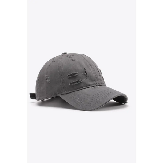 Distressed Adjustable Baseball Cap - CM Fashion