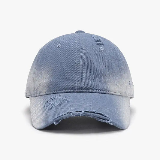 Distressed Adjustable Cotton Hat - CM Fashion