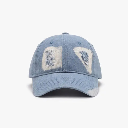 Distressed Cotton Baseball Cap - CM Fashion