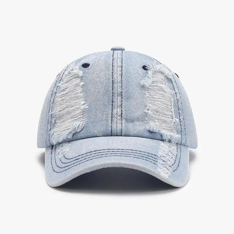 Distressed Cotton Baseball Cap