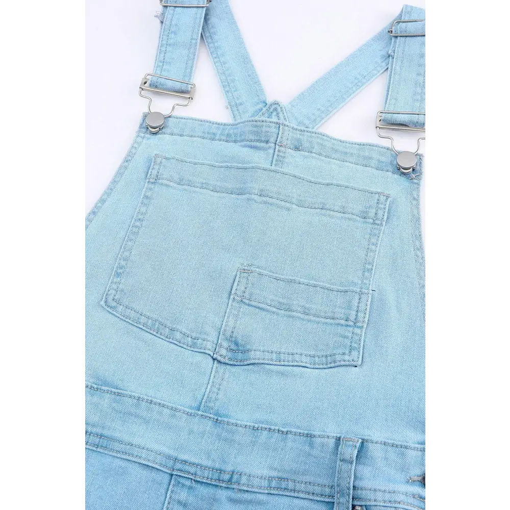 Edgy Distressed Denim Overalls with Original Tags