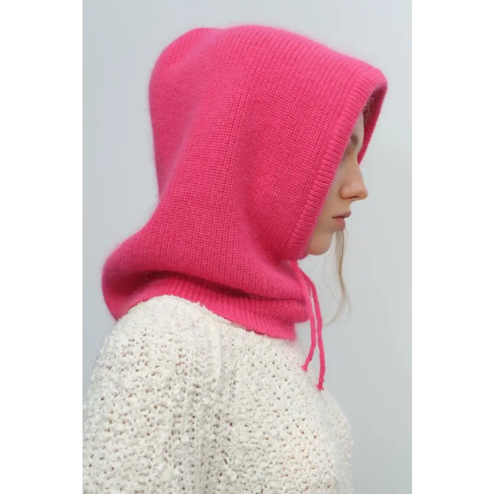 Drawstring Solid Color Thermal Knit Hat