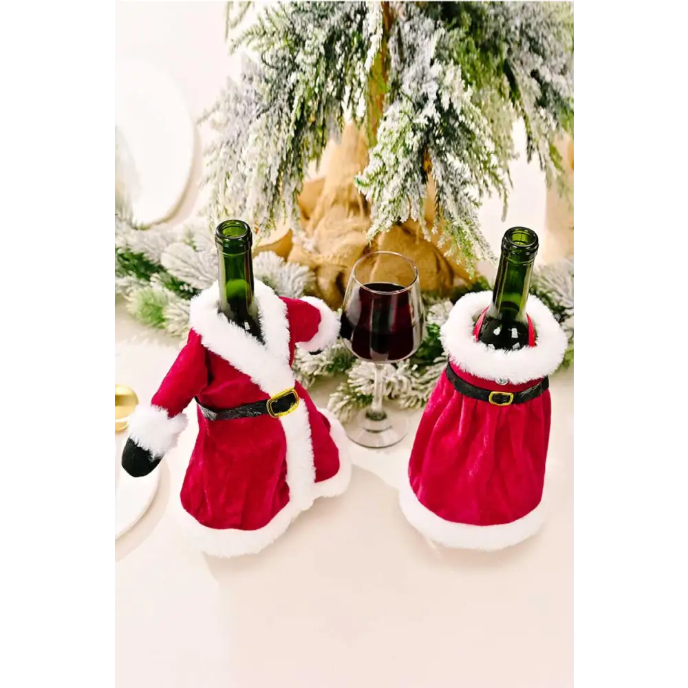 Dress Your Bottles in Festive Style with Christmas Dress Wine Covers