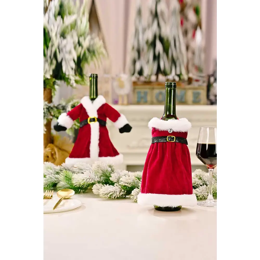 Dress Your Bottles in Festive Style with Christmas Dress Wine Covers