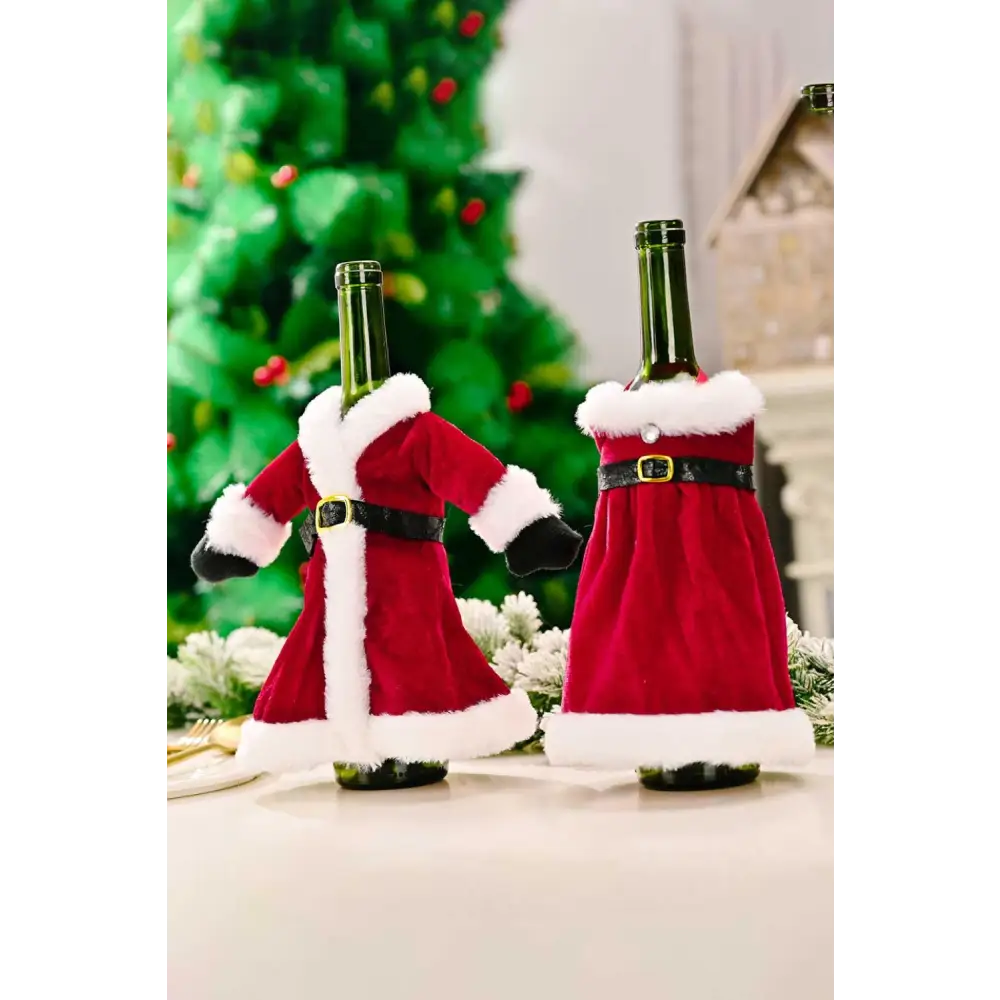 Dress Your Bottles in Festive Style with Christmas Dress Wine Covers