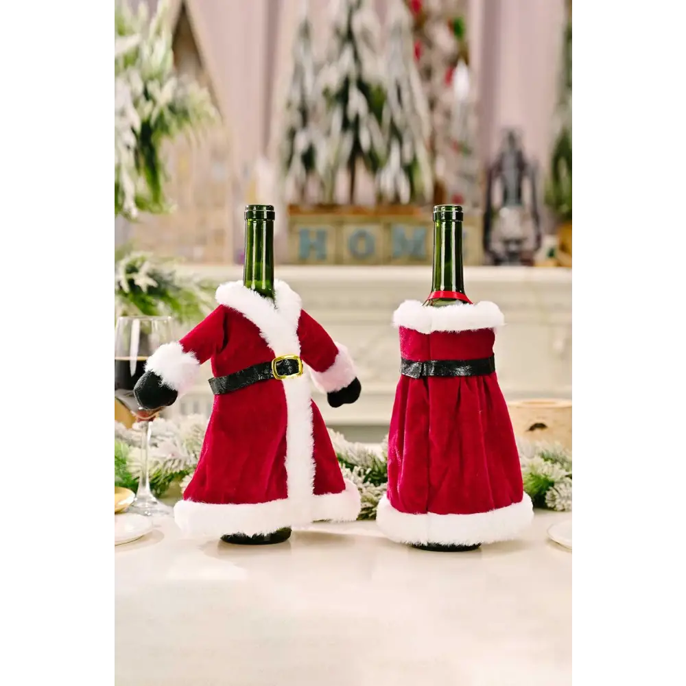 Dress Your Bottles in Festive Style with Christmas Dress Wine Covers