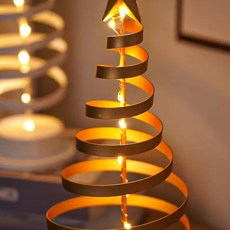 Enchanting LED Spiral Christmas Tree Table Lights for Festive Cheer