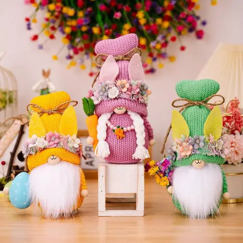 Easter Knit Faceless Doll and Gnome Collection