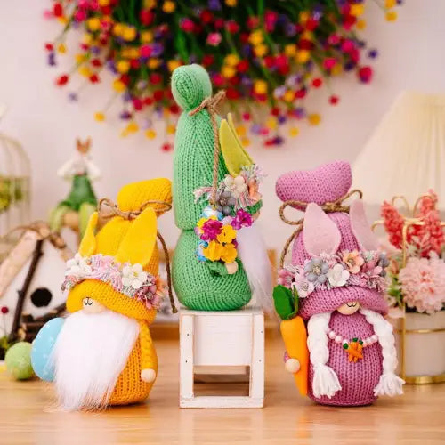 Easter Knit Faceless Doll and Gnome Collection