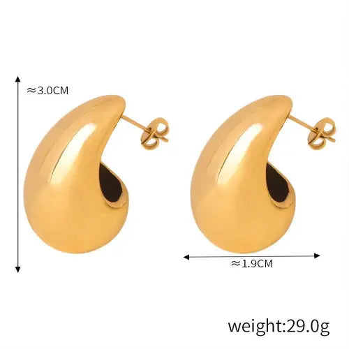 Elegant Gold Geometric Design Teardrop Ring Earrings Set Earring