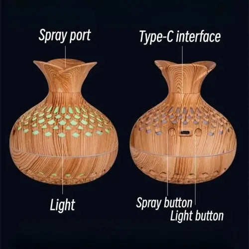 Wood Vase Ultrasonic Diffuser