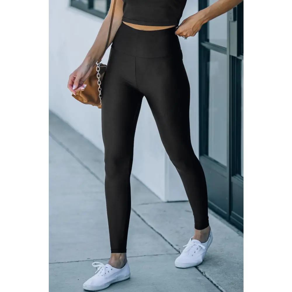 Elevate Your Style with Black Waist Cincher High Rise Tight Leggings