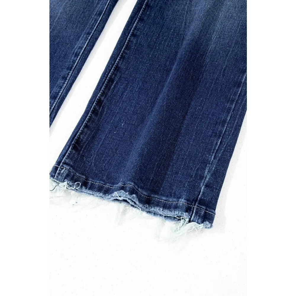 Elevate Your Style with Carbon Grey Mineral Wash Raw Hem Flared Jeans